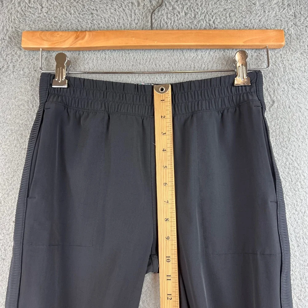 Ivivva Lululemon Girls Black Joggers Athletic Pants Ribbed Trim Size 14